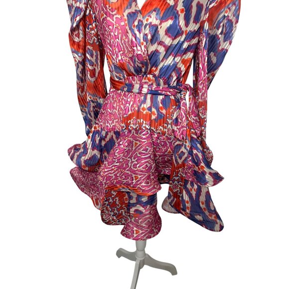 CQ BY CQ Long Sleeve Wave Mini Party Dress Size Small - Picture 5 of 8